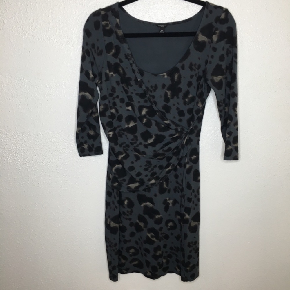 Ann Taylor Faux Wrap Leopard Print Dress MP